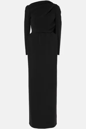 Balenciaga Caped crÃªpe gown