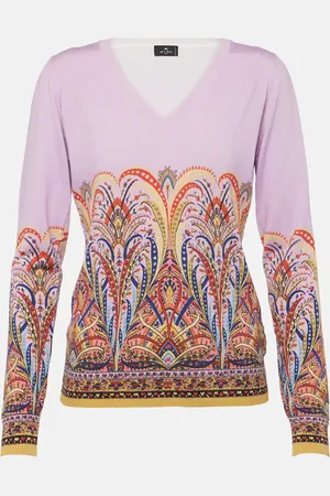 Etro Printed silk-blend sweater