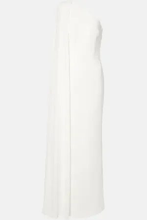 Rebecca Vallance Athena one-shoulder crÃªpe gown
