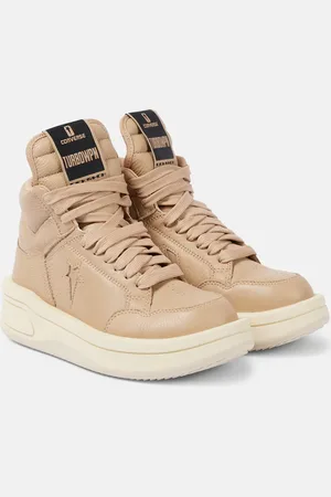 Rick Owens X Converse Turbowpn leather platform sneakers