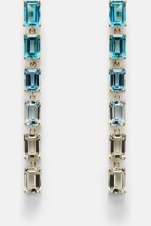 Suzanne Kalan Dawn 14kt yellow gold earrings with topaz