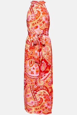 RIXO London Celeste printed crÃªpe de chine midi dress