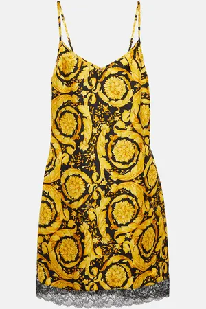 VERSACE Barocco silk camisole minidress