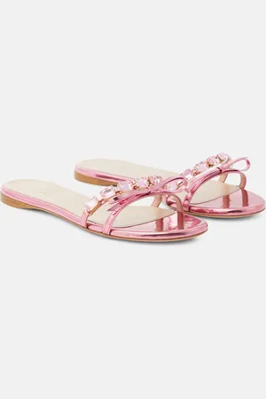 Giambattista Valli Embellished mirrored leather sandals