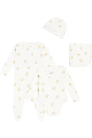 Stella McCartney Baby cotton playsuit, hat, and blanket set