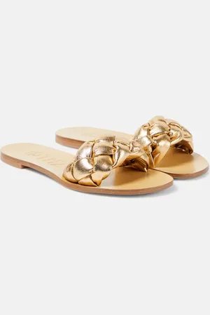 Souliers Martinez Pelota braided leather slides