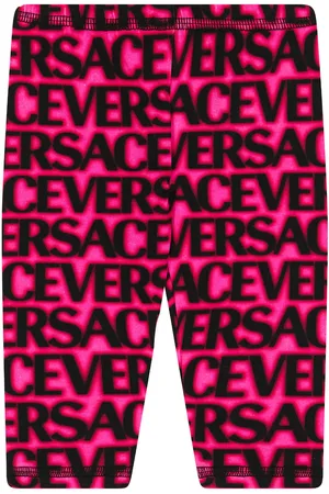 VERSACE Baby logo cotton-blend leggings