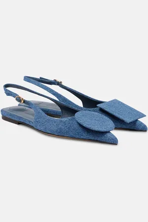 Jacquemus Les Slingbacks Duelo Plates denim flats