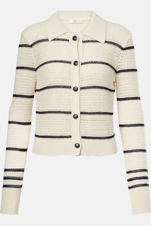 Frame The Shrunken cotton-blend cardigan