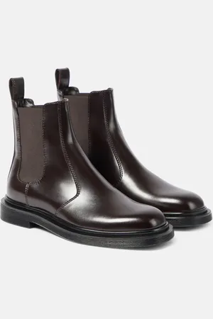 The Row Elastic Ranger leather ankle boots