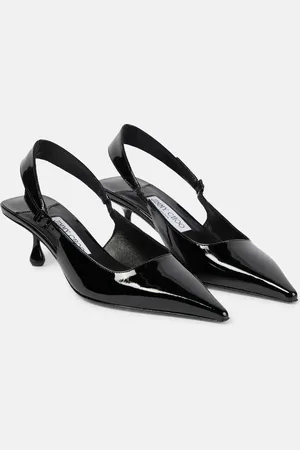 Jimmy Choo Amel 50 Pat leather slingback pumps