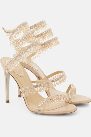 RENE CAOVILLA Chandelier 105 embellished satin sandals