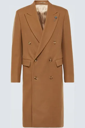 LARDINI Double-breasted wool-blend overcoat