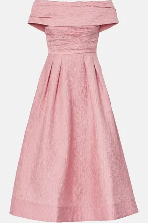 Rebecca Vallance Adalyn off-shoulder brocade midi dress