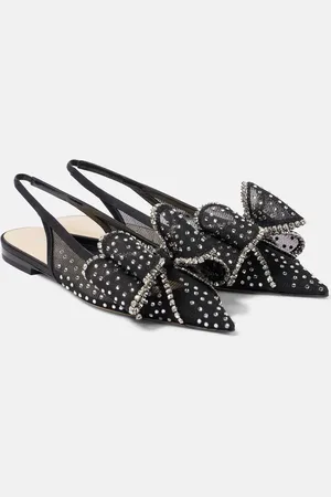 Mach & Mach Le Cadeau mesh slingback flats