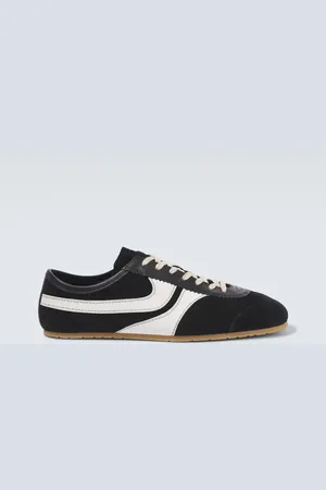 DRIES VAN NOTEN Suede and leather sneakers