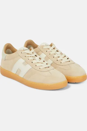 Hogan H647 leather-trimmed suede sneakers