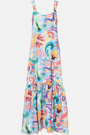 Etro Printed cotton and silk maxi dress