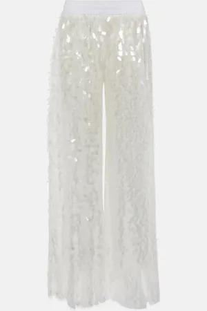 Norma Kamali Sequined wide-leg pants