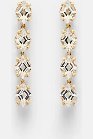 Suzanne Kalan Kira 14kt drop earrings with white topaz