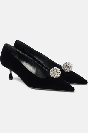 Jimmy Choo Orb 50 embellished velvet pumps