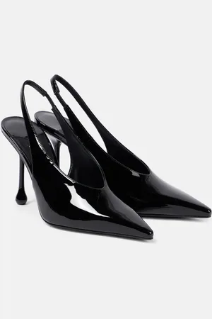Jimmy Choo Isa 95 patent leather slingback pumps
