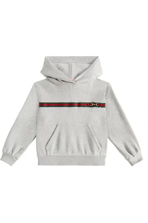 Gucci Web horsebit embellished cotton hoodie