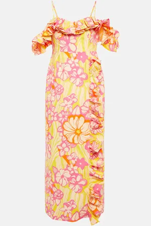 ALÉMAIS AlÃ©mais Fenella ruflled cotton midi dress
