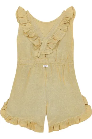 Donsje Kiki ruffled linen playsuit