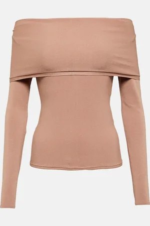 Alaïa AlaÃ¯a Off-shoulder jersey top