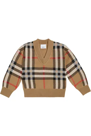 Burberry Holly checked wool-blend sweater
