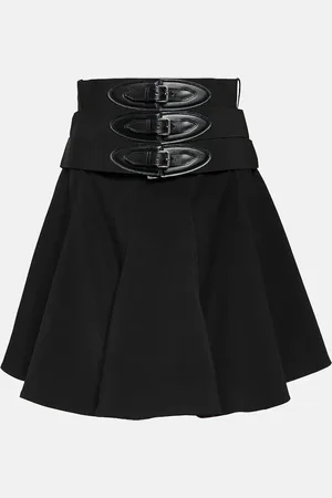 Alaïa AlaÃ¯a Belted wool miniskirt