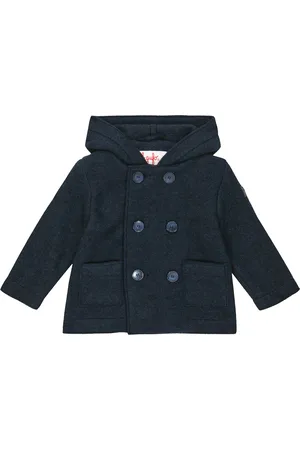 Il gufo Baby double-breasted hooded coat