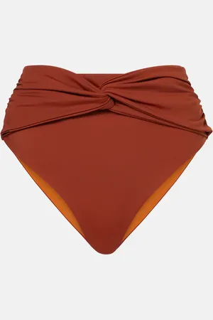 JOHANNA ORTIZ Gathered high-rise bikini bottoms