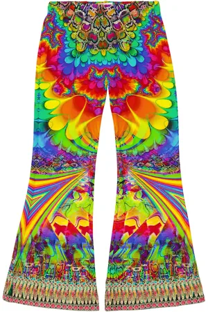 Camilla Printed high-rise flared leggings