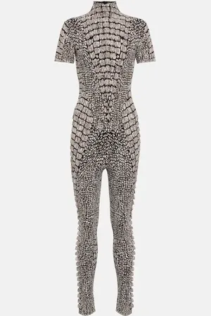 Alaïa AlaÃ¯a Jacquard jersey jumpsuit