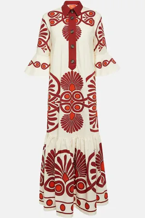 La DoubleJ Artemis printed cotton poplin maxi dress
