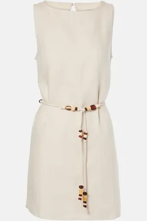 FAITHFULL THE BRAND Lui belted linen minidress