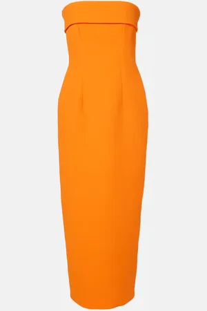EMILIA WICKSTEAD Keeley strapless crÃªpe midi dress