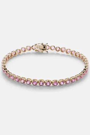 Mateo 14kt gold tennis bracelet with sapphires
