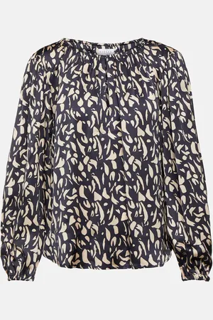 Velvet Kade printed satin blouse