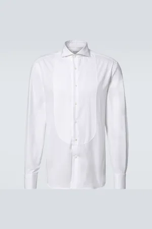 Brunello Cucinelli Cotton poplin tuxedo shirt