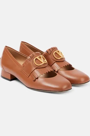 VALENTINO GARAVANI VLogo Signature fringed leather flats