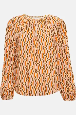 Velvet Laura printed crÃªpe blouse