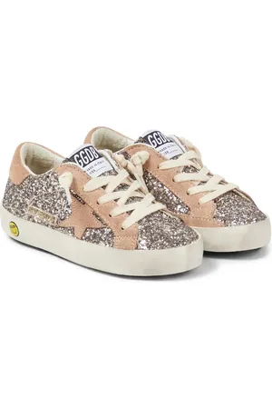Golden Goose Super-Star glitter suede-trimmed sneakers