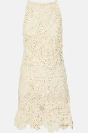 Staud Mini Whimsy crochet cotton minidress