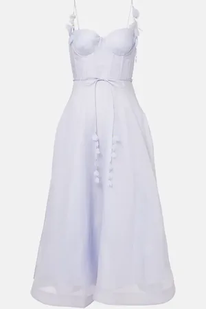 ZIMMERMANN Natura linen and silk corset dress
