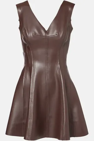 Norma Kamali Faux leather minidress