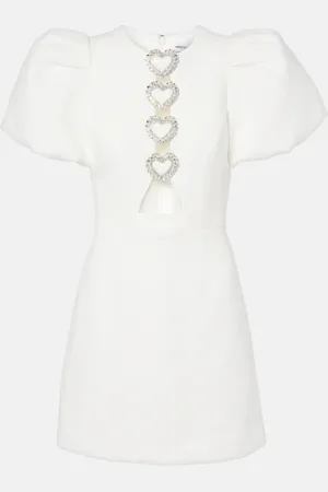 Rebecca Vallance Alicia embellished crÃªpe minidress
