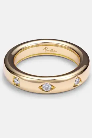 Pomellato Iconica Extra Slim 18kt rose ring with diamonds